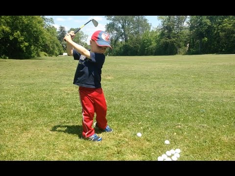 2 year old Golf Prodigy, King Weber: Toddler Golfer w the Phenom Swing