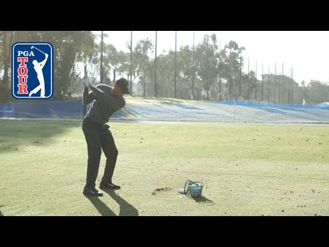 Tiger Woods’ range session before Farmers Insurance Open 2020