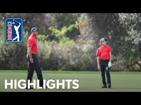 Tiger and Charlie Woods shoot 15-under 57 | Round 2 | PNC Championship | 2021