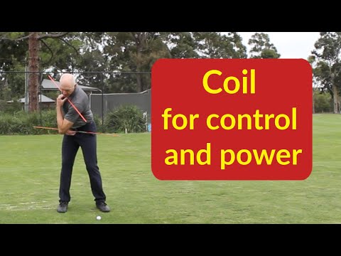 Golf swing coil for power
