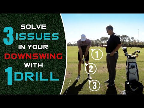 Solve THREE separate golf swing issues with ONE simple golf drill | LAG | COMPRESSION | STABILITY