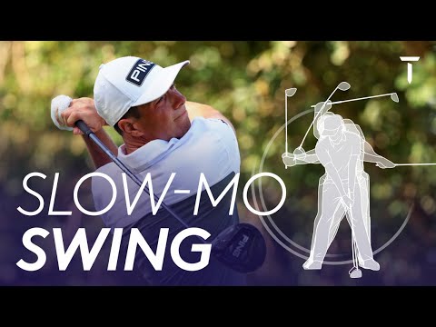 Viktor Hovland's golf swing in Slow Motion