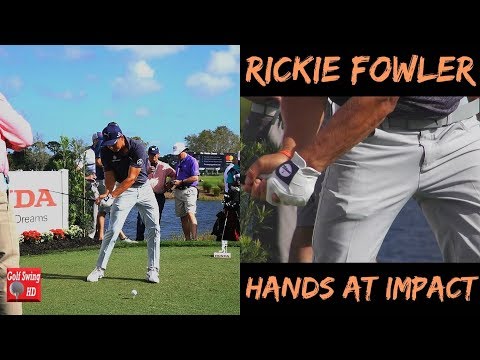 RICKIE FOWLER HANDS AT IMPACT SLOW MOTION DRIVER GOLF SWING 1080 HD