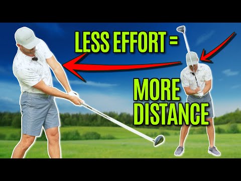 GOLF: LESS EFFORT = MORE DISTANCE! | Keep Your Head Back For Distance In The Golf Swing