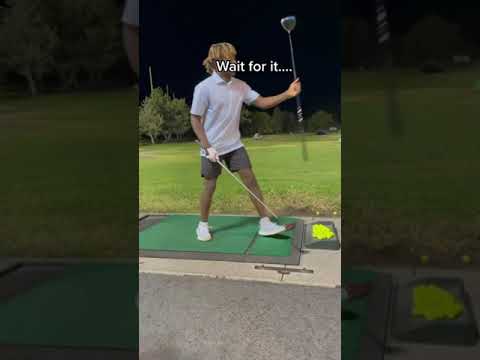 They gave him a wooden driver and he still delivered 😳👏 | #Shorts