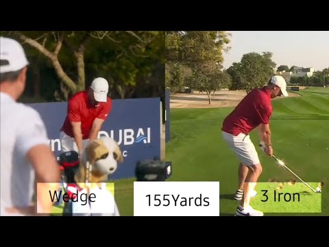 Rory McIlroy Different Setup | Wedge VS 3 Iron for 155Yards