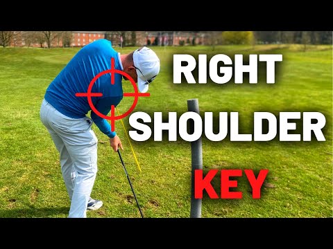 HOW THE RIGHT SHOULDER WORKS IN THE DOWNSWING! KEY MOVE!