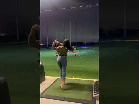 Girl Has A SWING On Her at TopGolf 👀🔥 #shorts