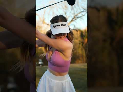 Slow motion golf swing