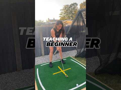 Teaching a beginner golfer 🏌️‍♀️ #golfswing
